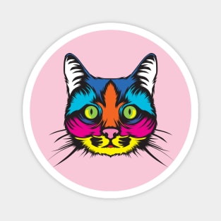 Cat pop art or Rainbow cat Magnet